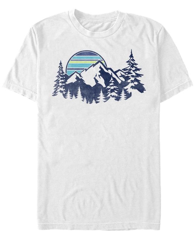 Mens Mountain Range Striped Sunset Tee Product Image