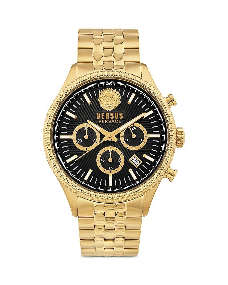 Versus Versace Mens Chronograph Date Quartz Colonne Gold-Tone, black Stainless Steel Bracelet 44mm Product Image