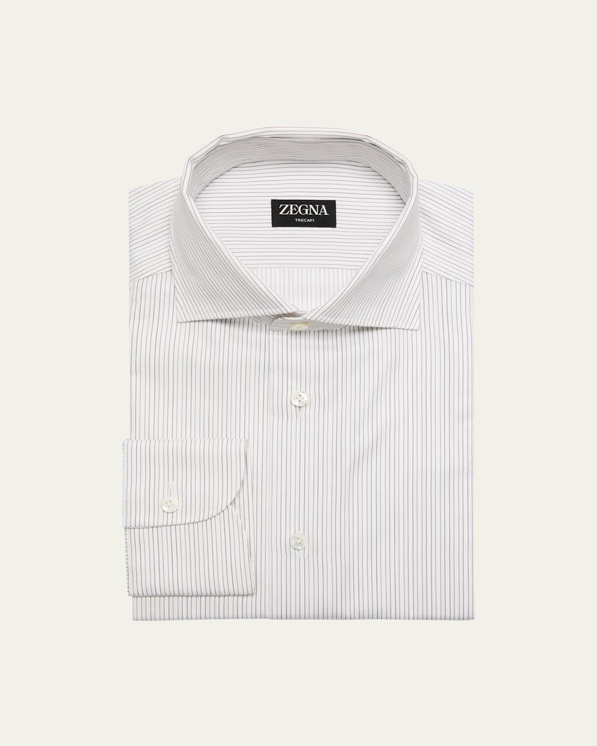 Mens Trecapi Cotton Micro-Stripe Dress Shirt Product Image