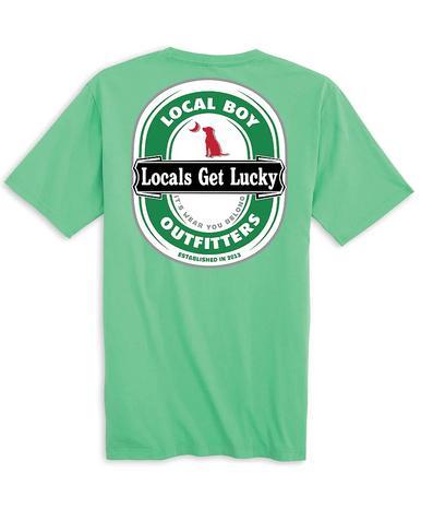 Local Boy® Men's S/S Clover Green Locals Get Lucky T-Shirt Product Image