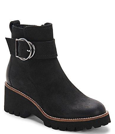 Blondo Dagger Waterproof Nubuck Leather Buckle Detail Booties Product Image