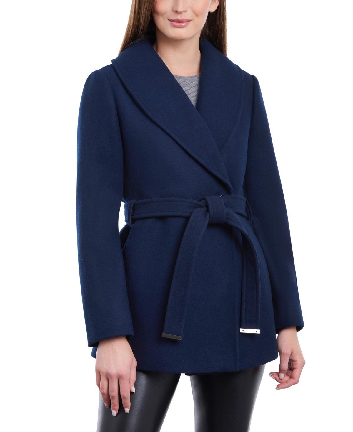 Michael Michael Kors Womens Wool Blend Belted Coat Product Image