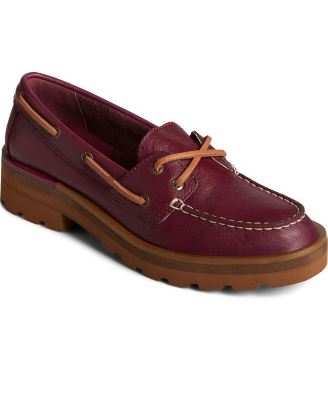 Sperry Womens Chunky Faux Leather Boat Shoes Product Image