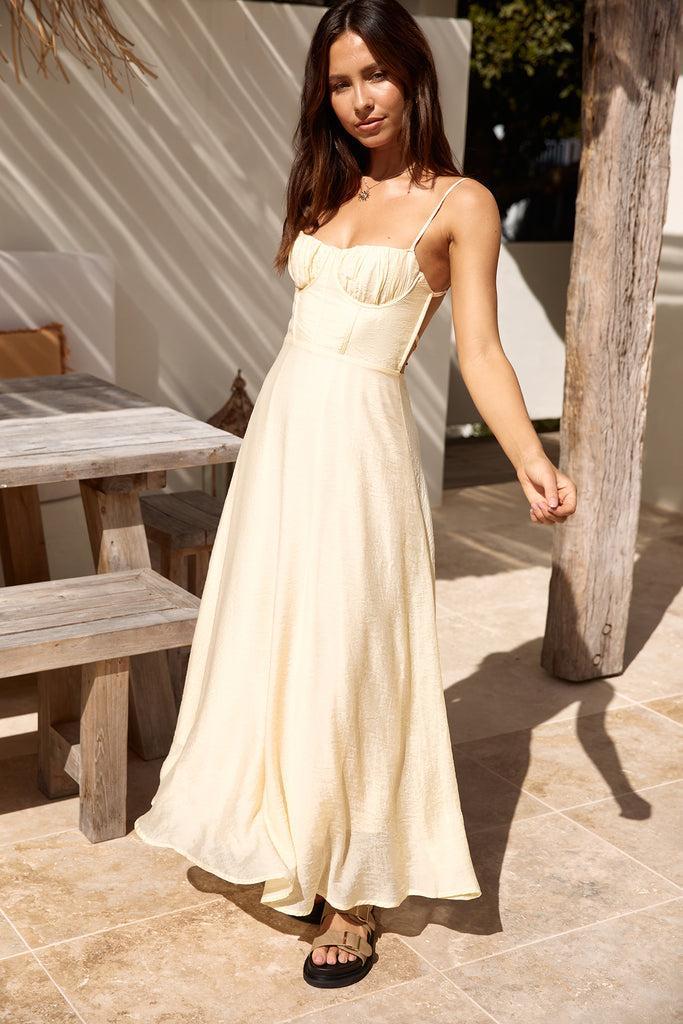 Best Dressed Maxi Dress Yellow Product Image