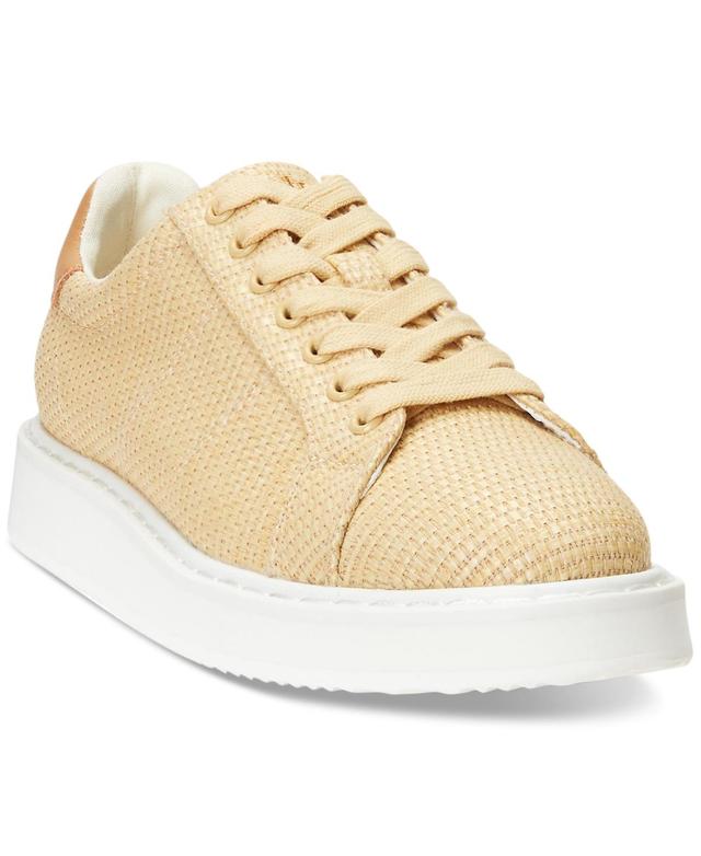 Lauren Ralph Lauren Womens Angeline Iv Lace-Up Platform Sneakers - Explorer Sand Product Image