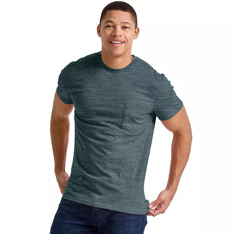 Hanes Originals Mens Tri-Blend Pocket T-Shirt Eco White 2XL Product Image