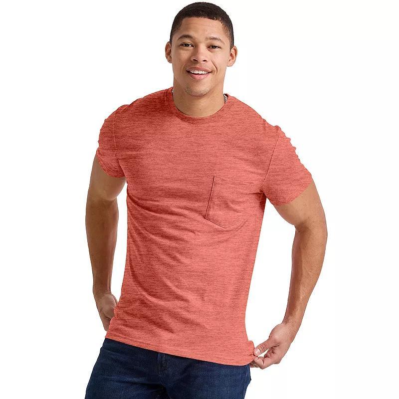 Mens Hanes Originals Tri-Blend Jersey Pocket Tee Grey Product Image