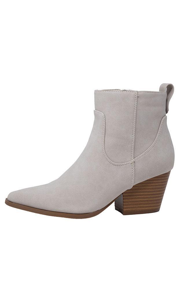 Kimberly Stone Nubuck Pointed Toe Bootie FINAL SALE Product Image