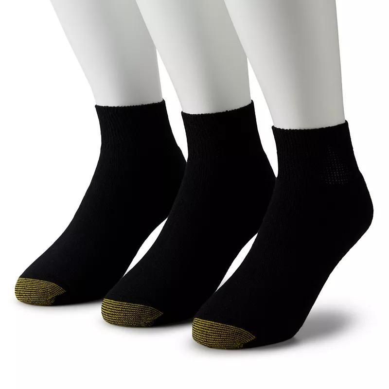 Mens GOLDTOE 3-pack Non-Binding Quarter Socks Product Image