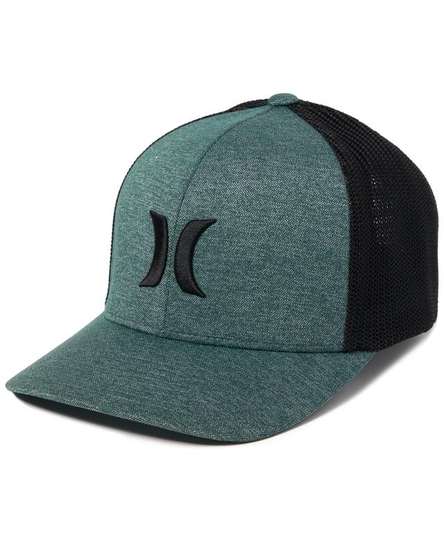 Mens Hurley Teal, Black Icon Textures Flex Hat Product Image