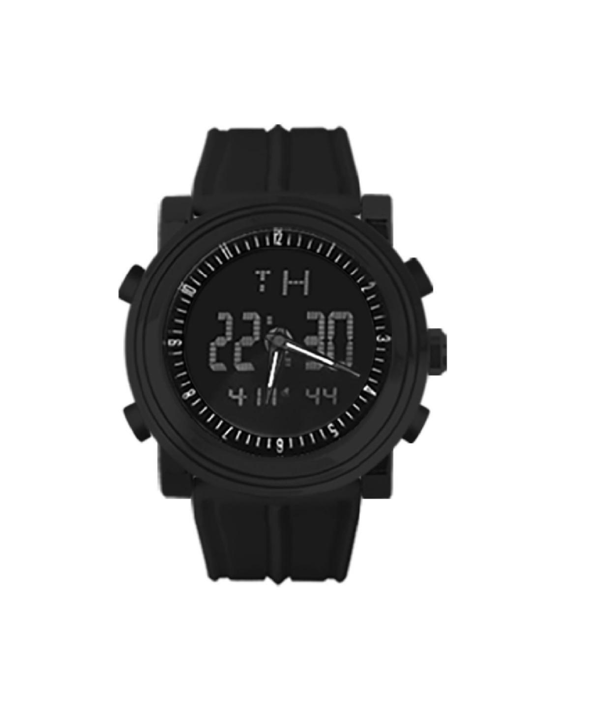 Rocawear Mens Black Silicone Strap Watch 47mm Product Image