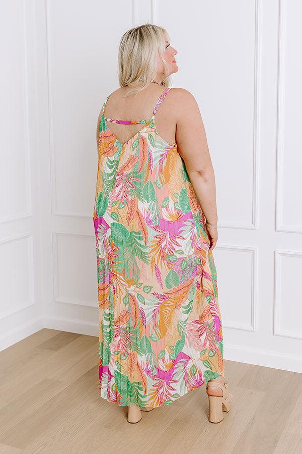 Tropical Cabana Chiffon Maxi Dress Curves Product Image