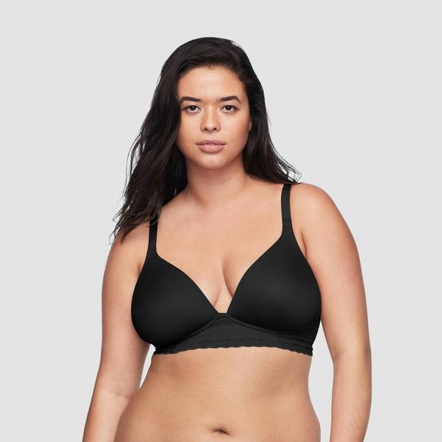 Simply Perfect by Warners Womens Supersoft Lace Wirefree Bra - Black 34A Product Image