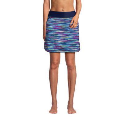 Lands End Womens Quick Dry Elastic Waist Active Board Skort Swim Skirt - Deep sea navy Product Image