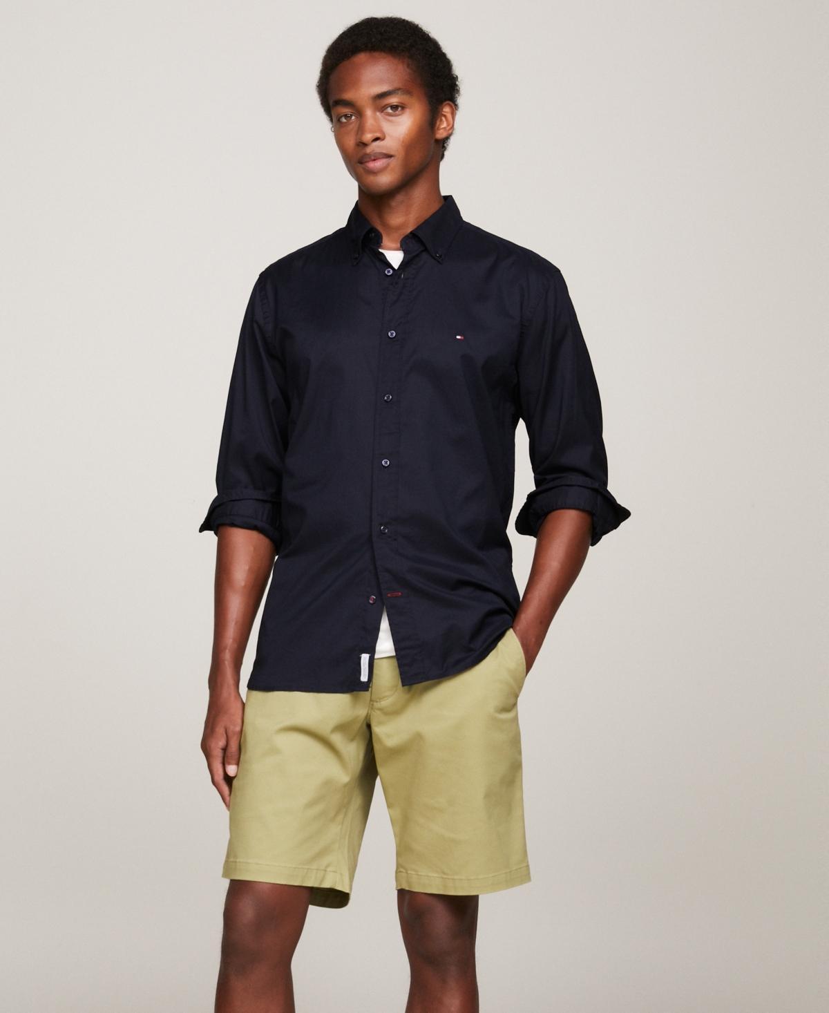 Tommy Hilfiger Mens Poplin Long Sleeve Button-Down Shirt Product Image