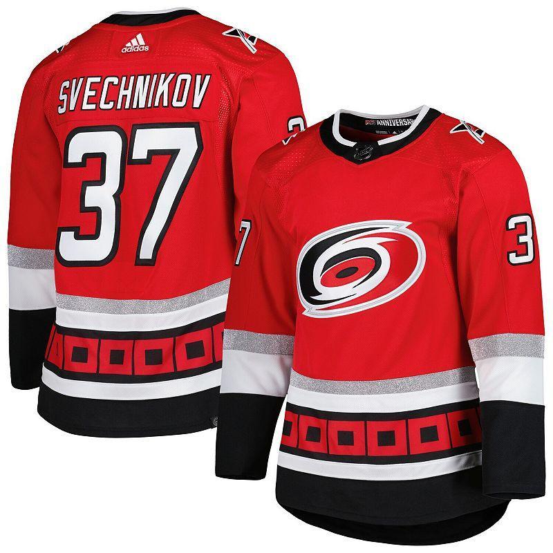 Mens adidas Andrei Svechnikov Carolina Hurricanes 25th Anniversary Authentic Pro Primegreen Player Jersey Product Image