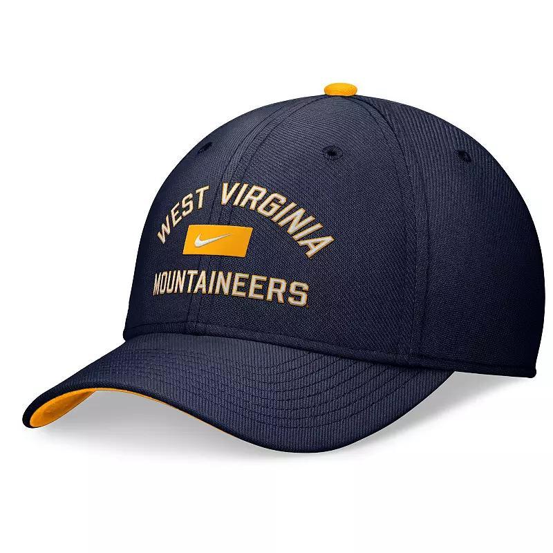 Mens Nike West Virginia Mountaineers Primetime Rise Swoosh Flex Hat Blue Product Image