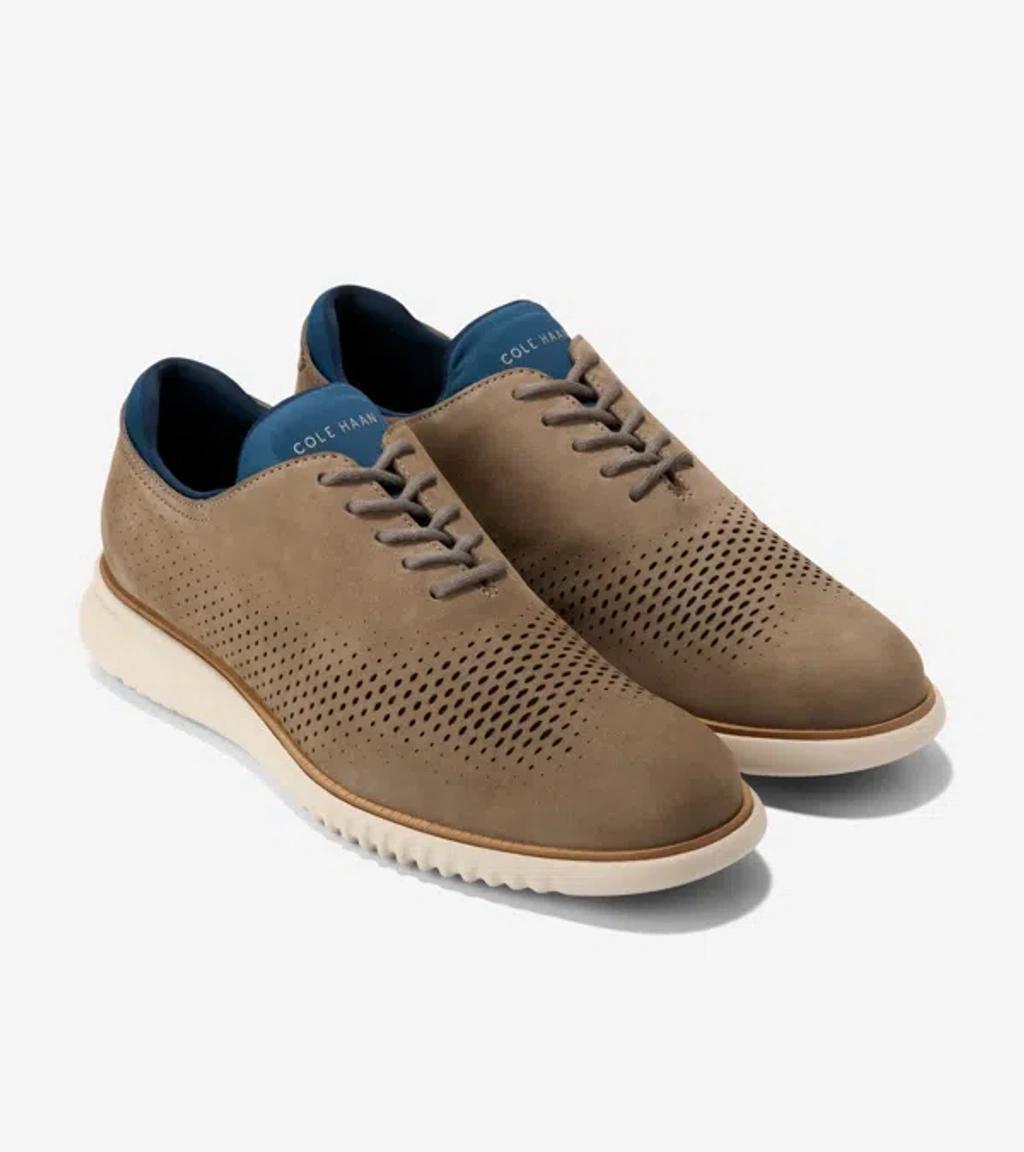 COLE HAAN Men's 2.zerogrand Lined Laser Wingtip Oxford In Beige Product Image