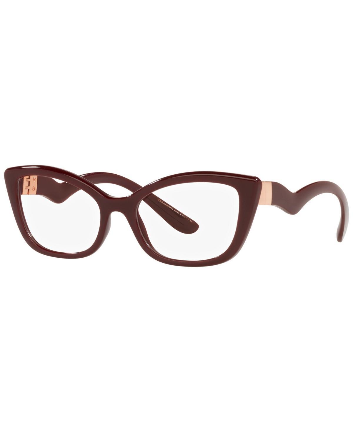 Dolce&Gabbana DG5078 Womens Cat Eye Eyeglasses - Bordeaux Product Image