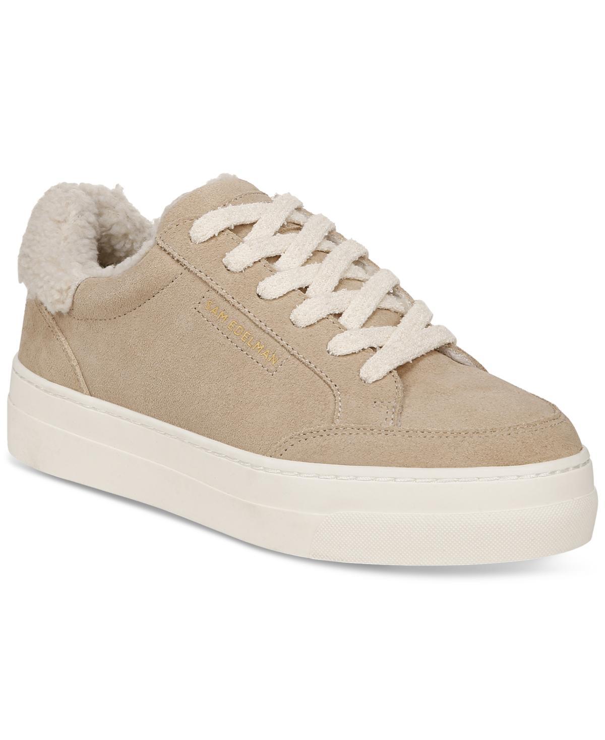 Sam Edelman Womens Wess Cozy Lace-Up Low-Top Sneakers Product Image