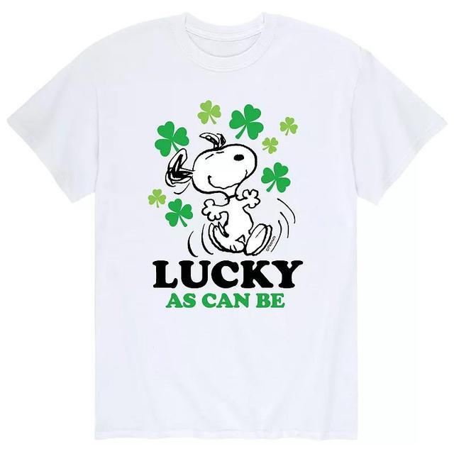 Mens Peanuts Snoopy St. Patricks Day Lucky As Can Be Tee Product Image