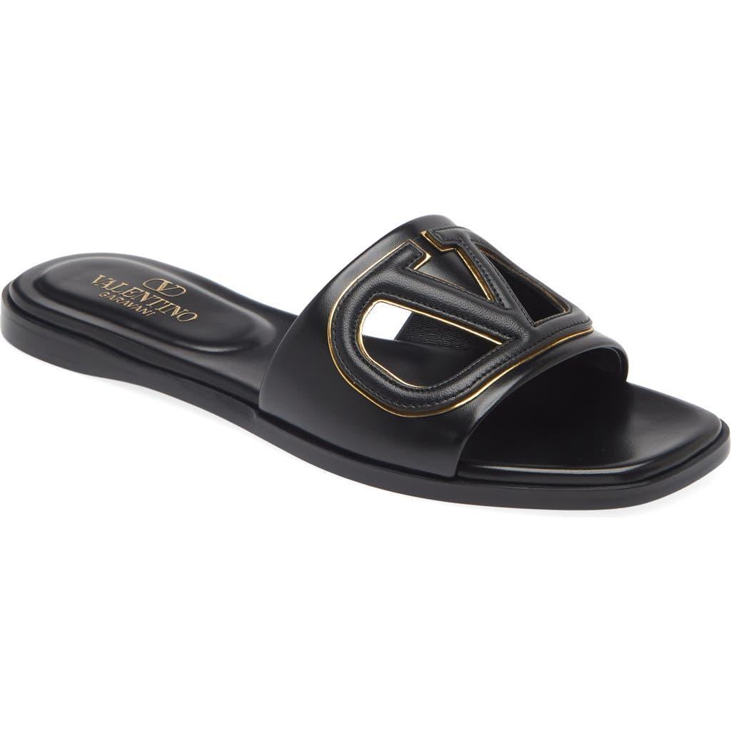 Vlogo Cutout Slide Sandal In Black Product Image