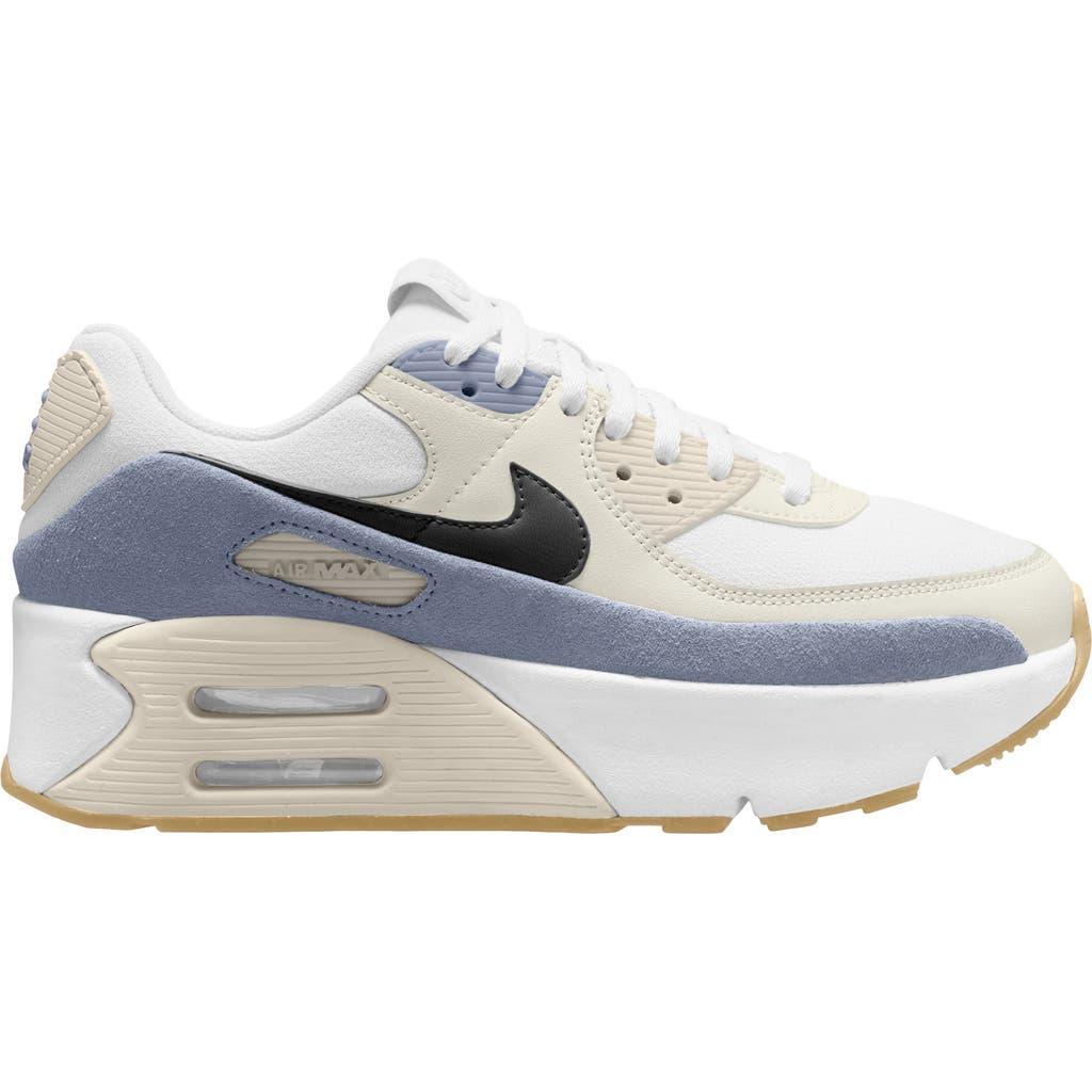 NIKE Women's Air Max 90 Lv Shoes In White/black/ashen Slate/light Orewood Brown Product Image