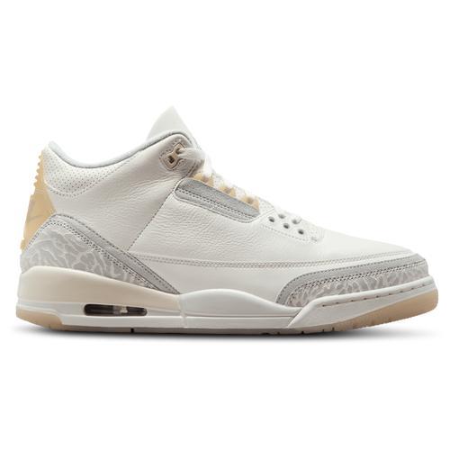 Jordan Mens Air 3 Retro Craft - Basketball Shoes Cream/Grey Mist/Ivory Product Image