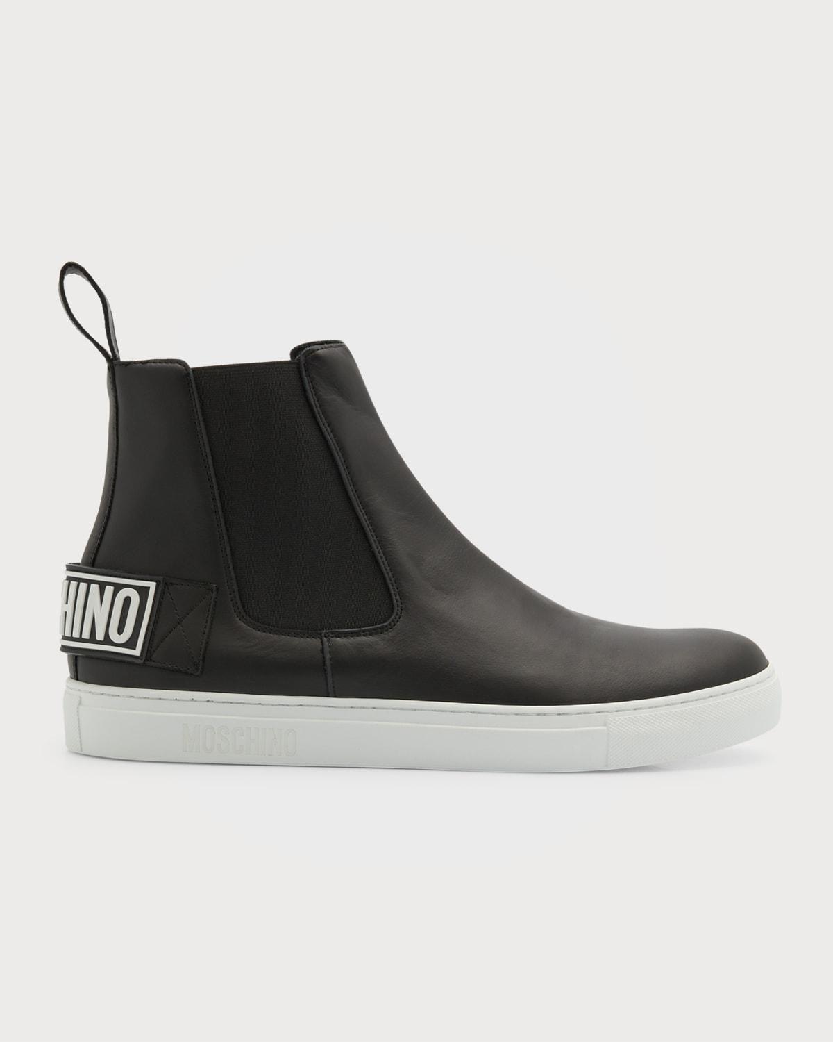 Men's Logo Leather Chelsea Boot Product Image