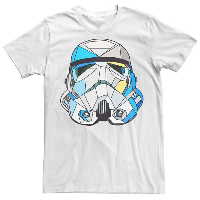 Mens Star Wars Stained Glass Style Stormtrooper Helmet Tee Blue Product Image