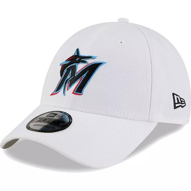 Mens New Era White Miami Marlins League Ii 9FORTY Adjustable Hat Product Image