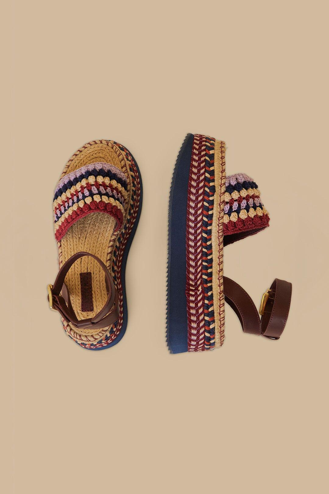 Marsala Crochet Espadrille Flatform Product Image