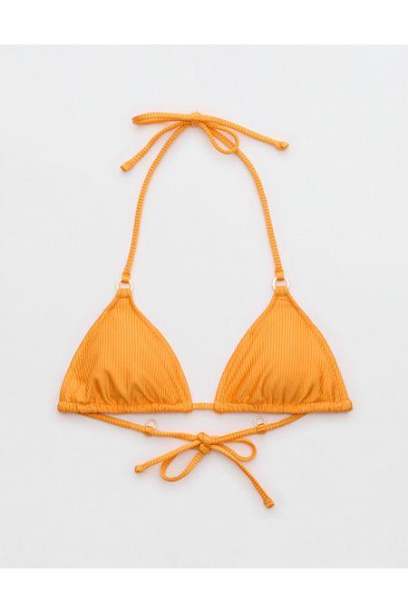 Aerie Shine Rib String Triangle Bikini Top Women's Product Image