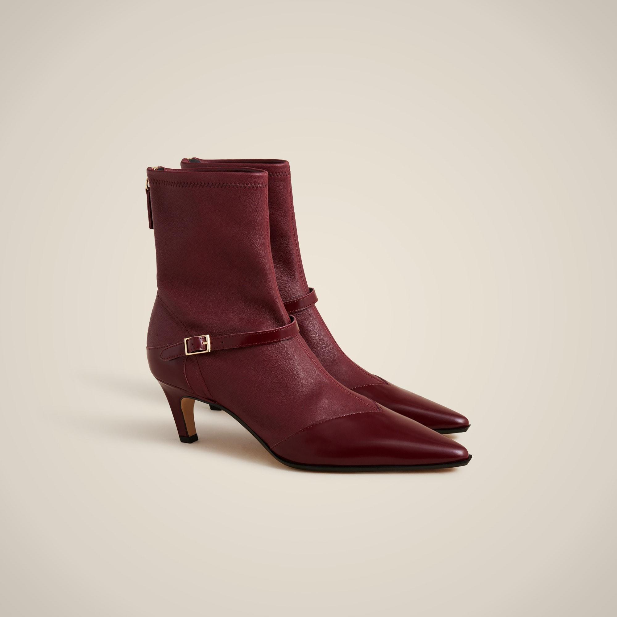 New Stevie buckle ankle boots in contrast leather product image