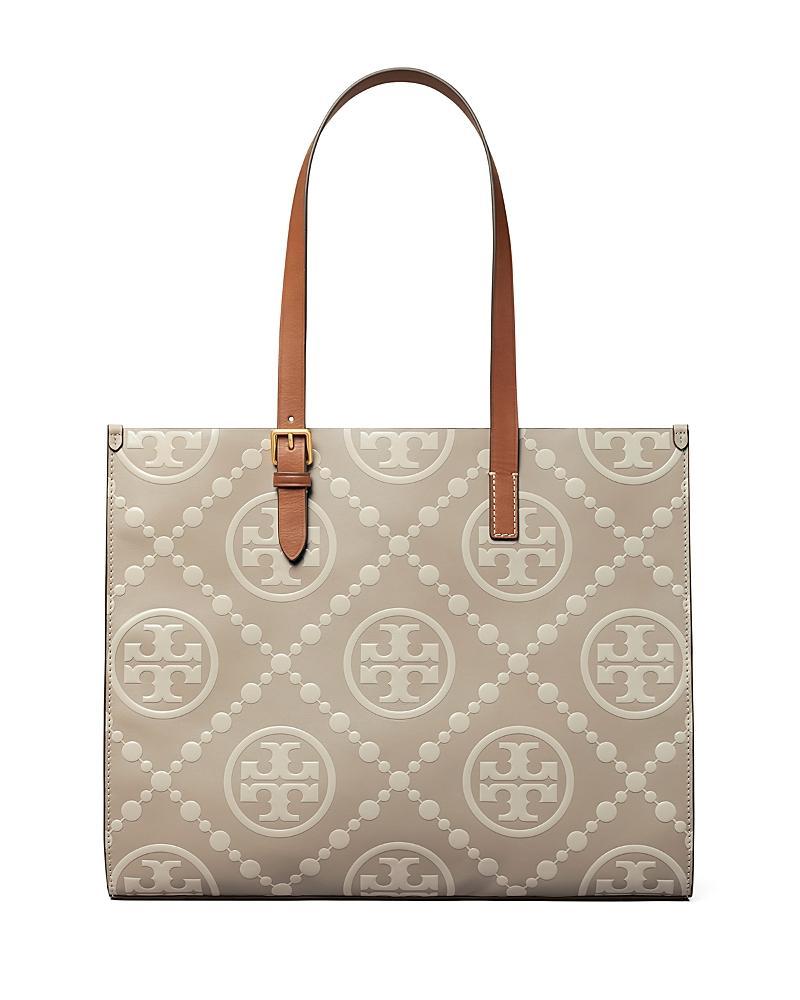 Tory Burch T Monogram Embossed Tote Bag - BLACK Product Image