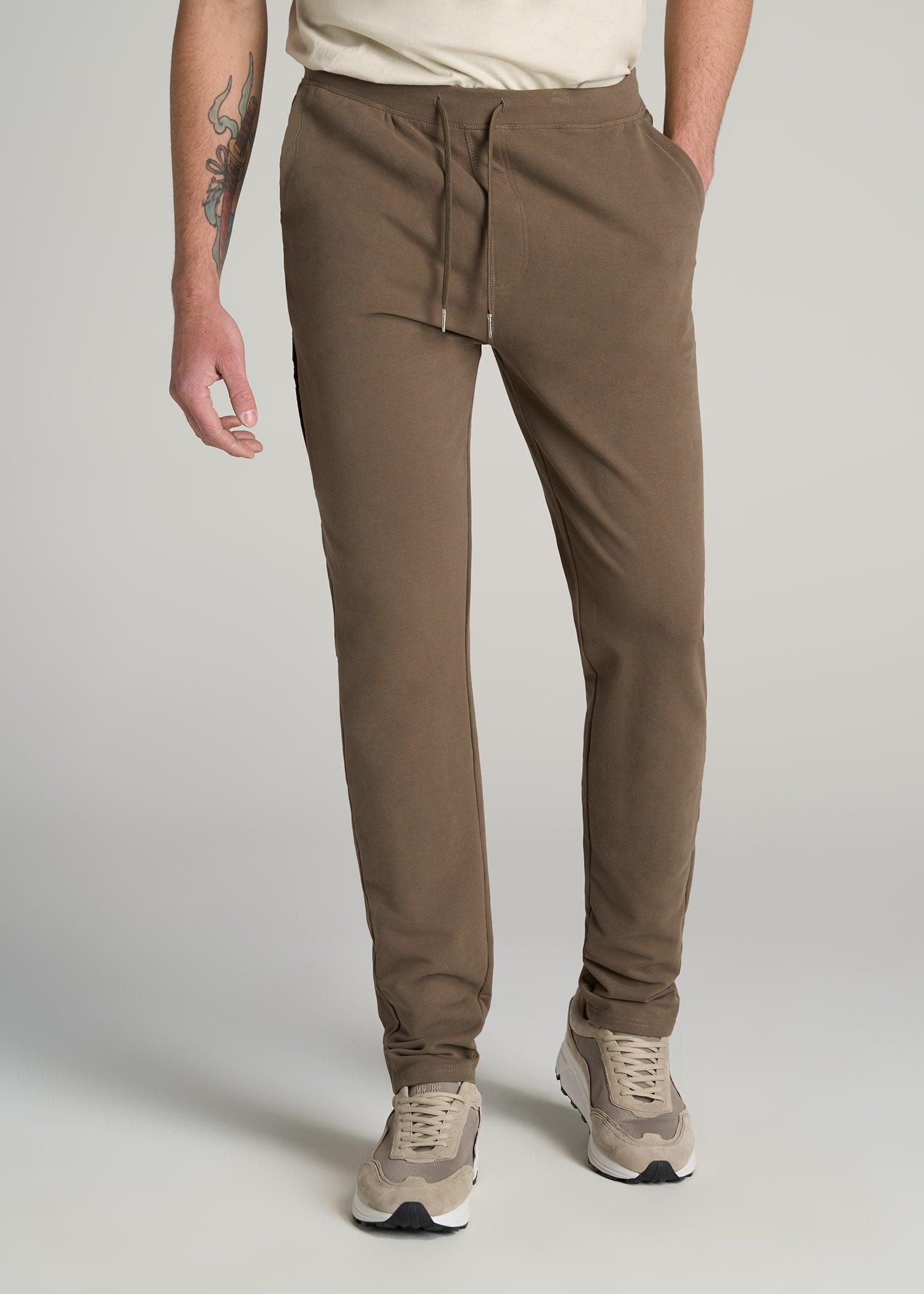 Microsanded French Terry Sweatpants for Tall Men in Army Brush Male Product Image