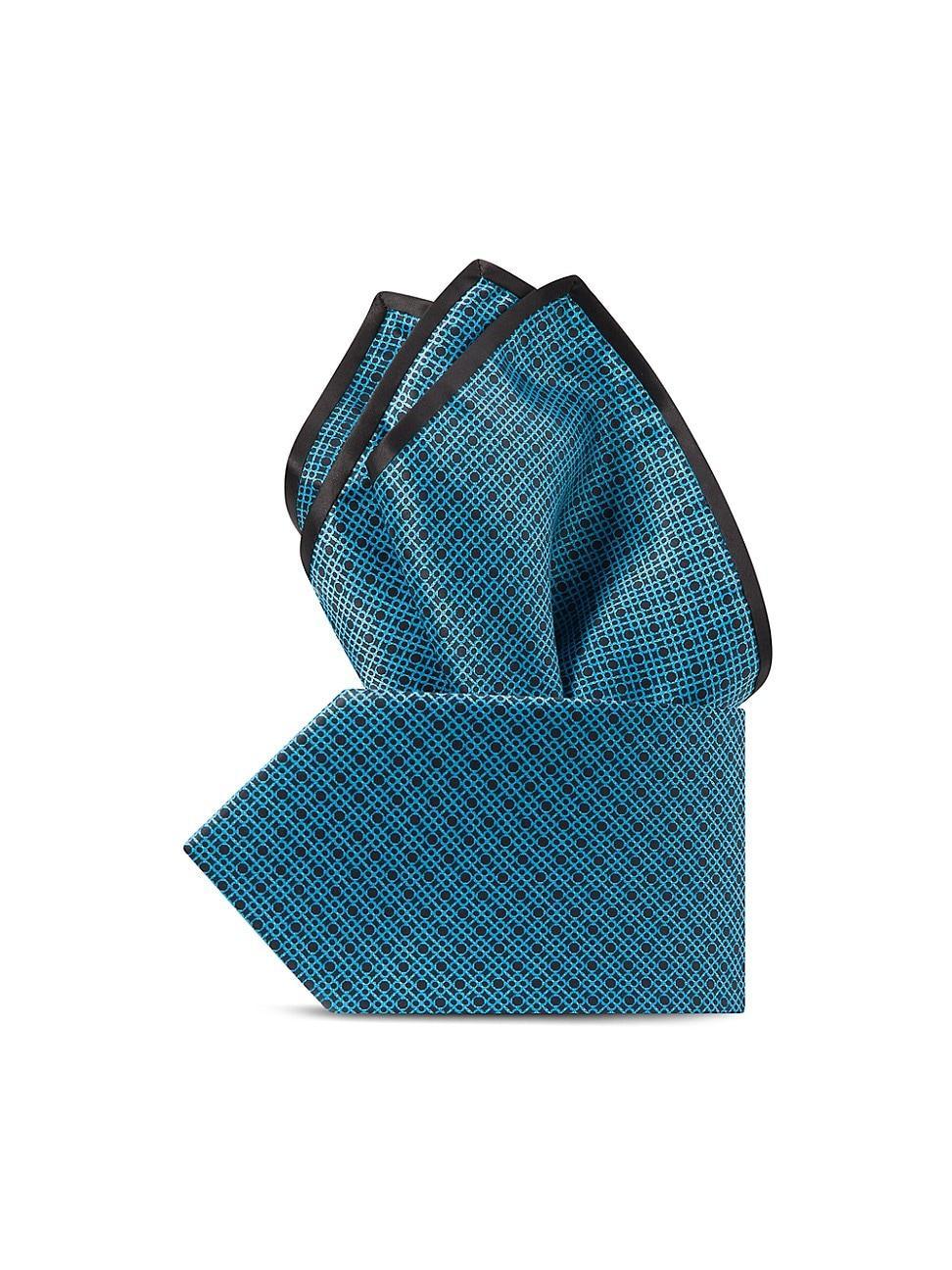 Mens Hand Printed Silk Tie Set Product Image