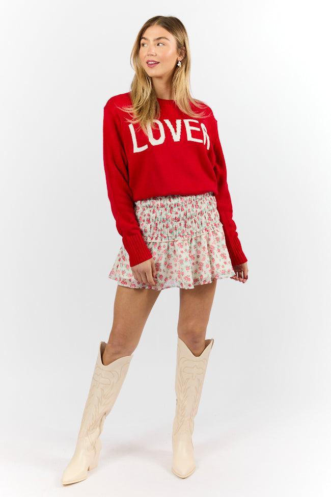 Lover Oversized Red Sweater SALE Product Image