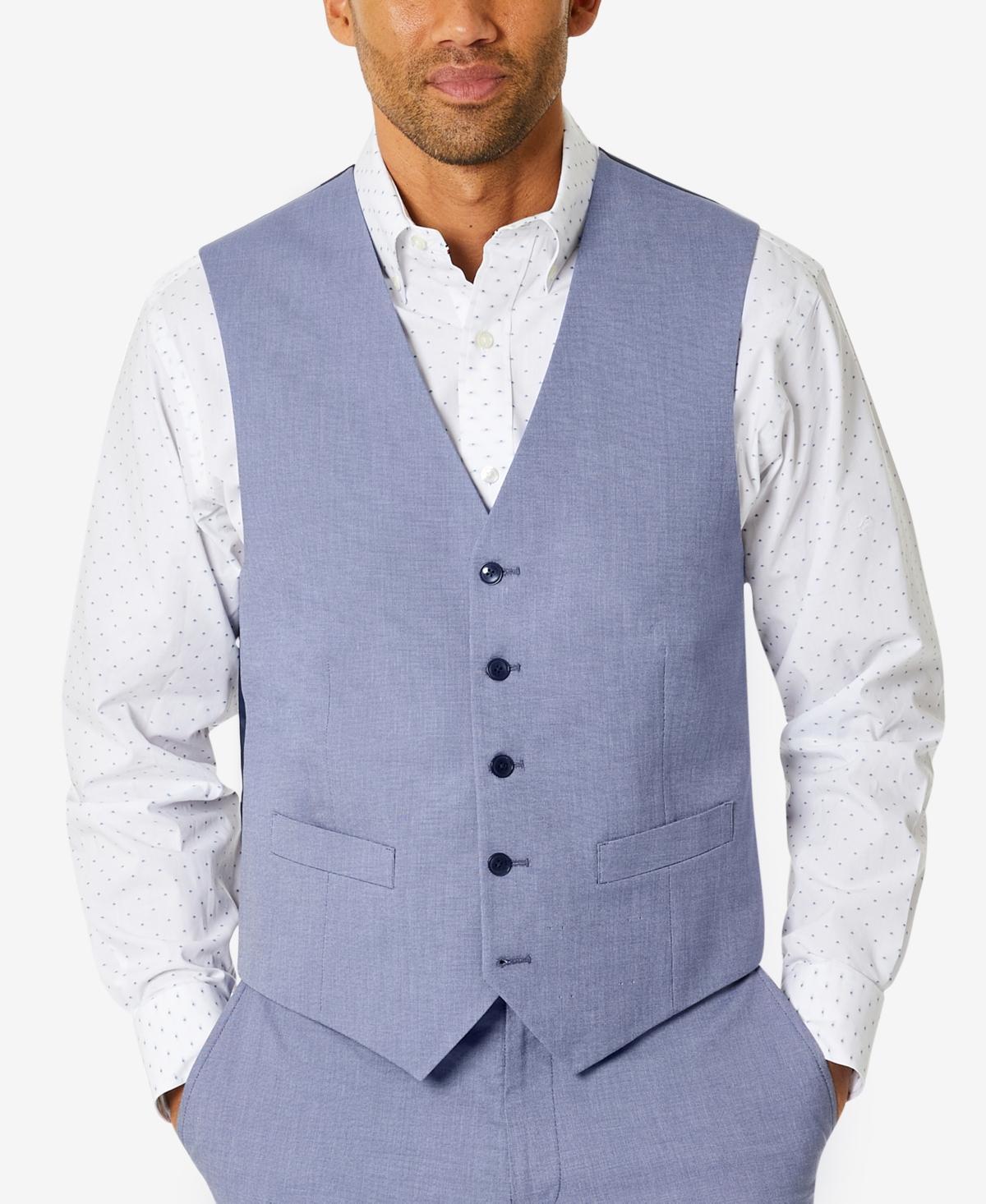 Tommy Hilfiger Mens Modern-Fit Th Flex Stretch Chambray Suit Separate Vest - Tan Product Image