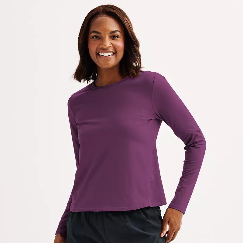 Womens Tek Gear Essential Soft Long Sleeve Top Purple Appeal Product Image