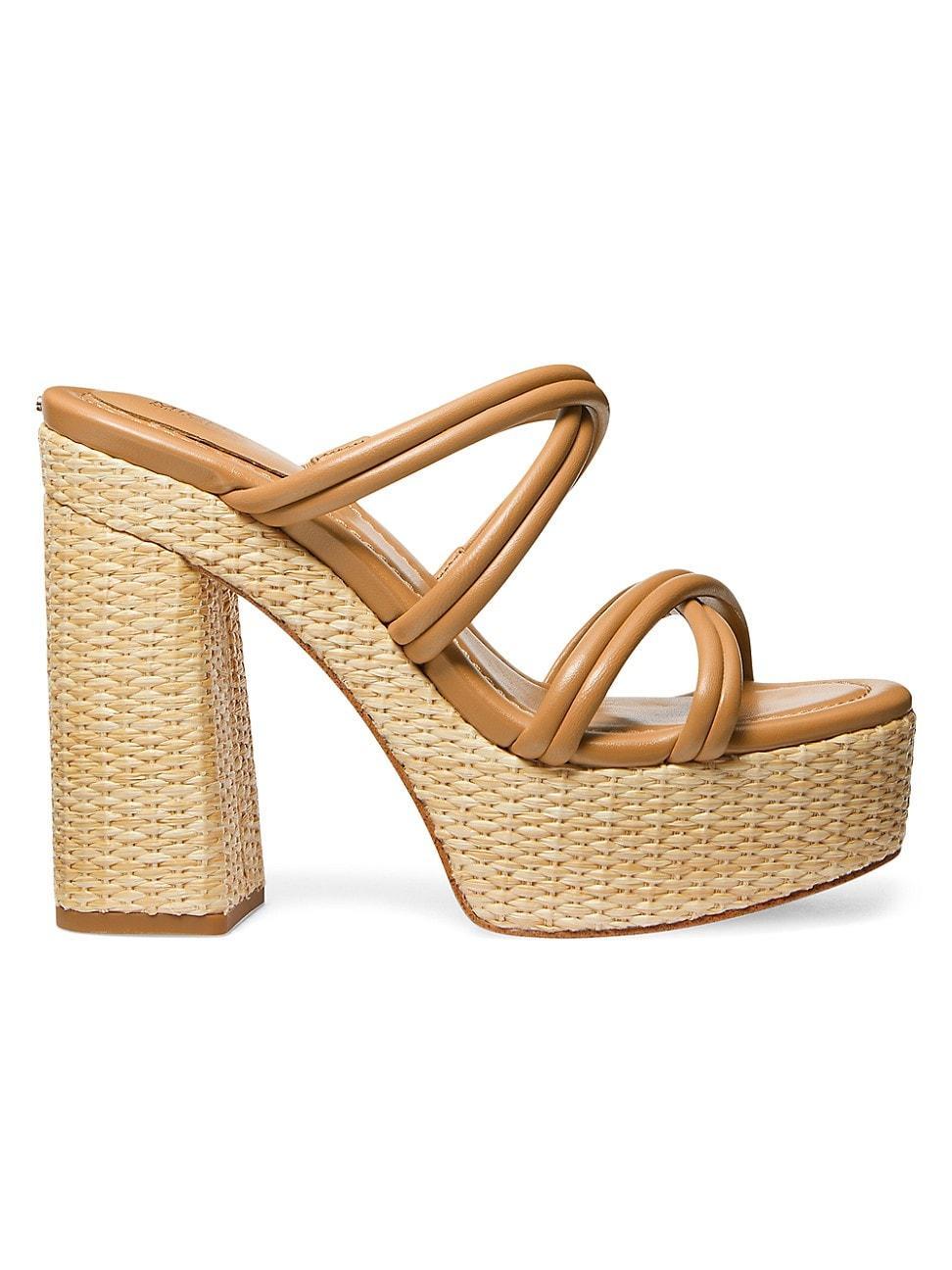 Womens Corrine 130MM Leather Platform Sandals Product Image