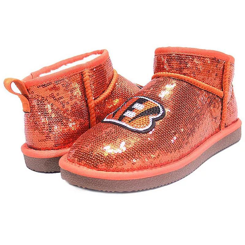 Womens Cuce Cincinnati Bengals Sequin Ankle Boots Product Image