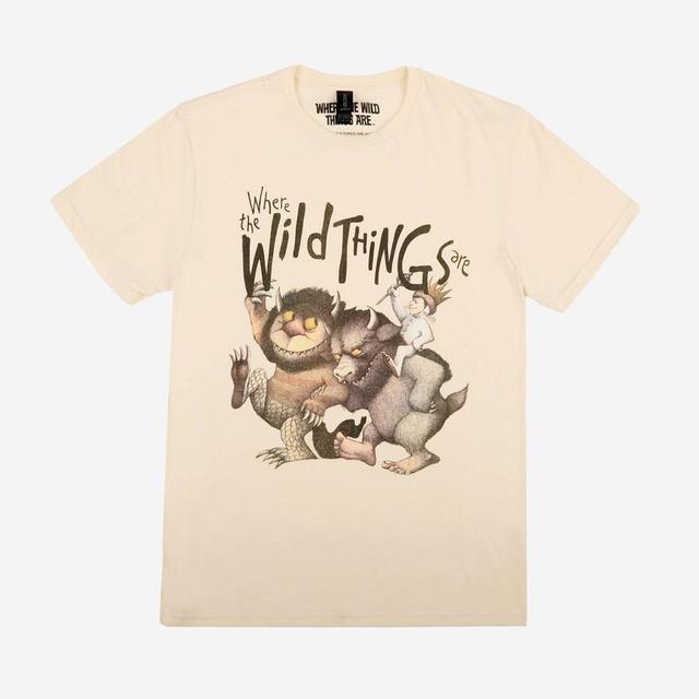 Mens Where The Wild Things Are Short Sleeve Graphic T-Shirt - Beige Product Image