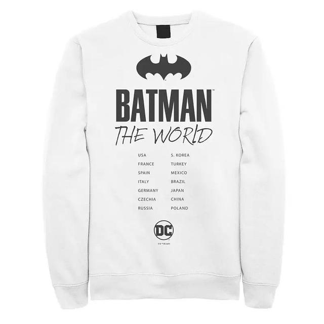 Mens Batman: The World Bat Logo Stamp Sweatshirt, Boys Product Image