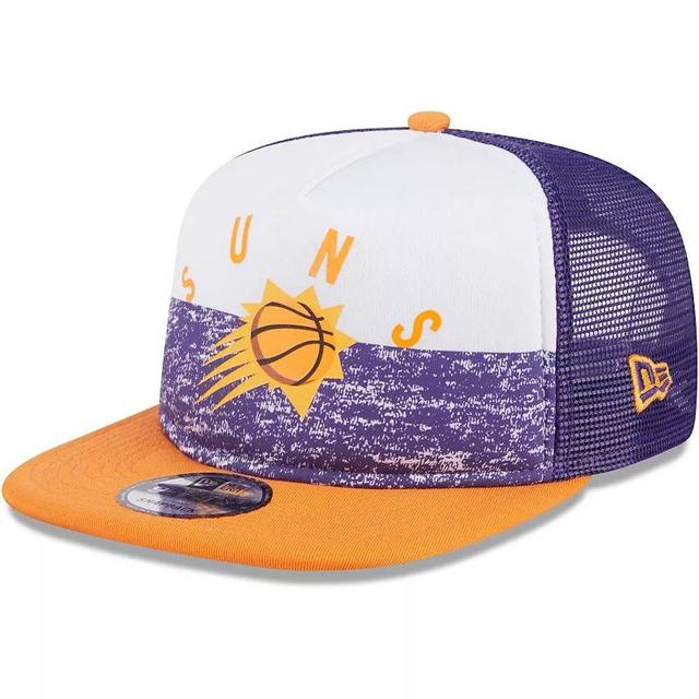 Mens New Era Purple Phoenix Suns Arch A-Frame Trucker 9FIFTY SnapbackHat Product Image