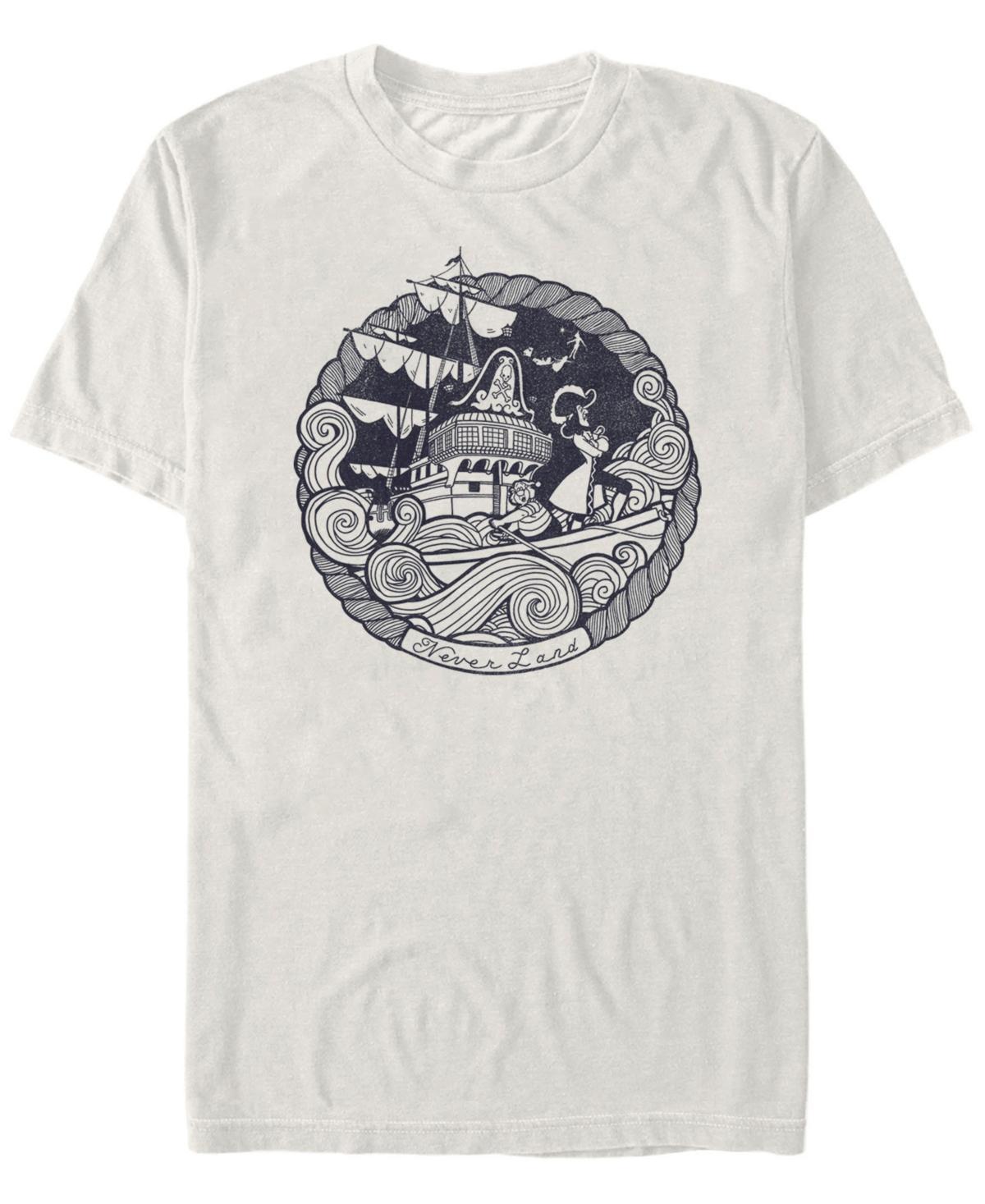 Disneys Peter Pan Mens Never Land Circle Vintage Logo Tee Product Image