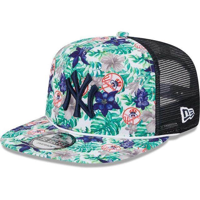 Mens New Era New York Yankees Tropic Floral Golfer Snapback Hat, Blue Product Image