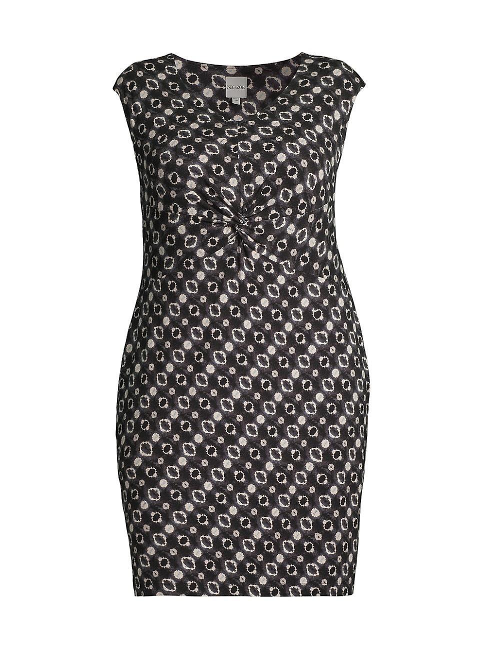 Womens Midnight Shibori-Inspired Twisted Sheath Dress product image