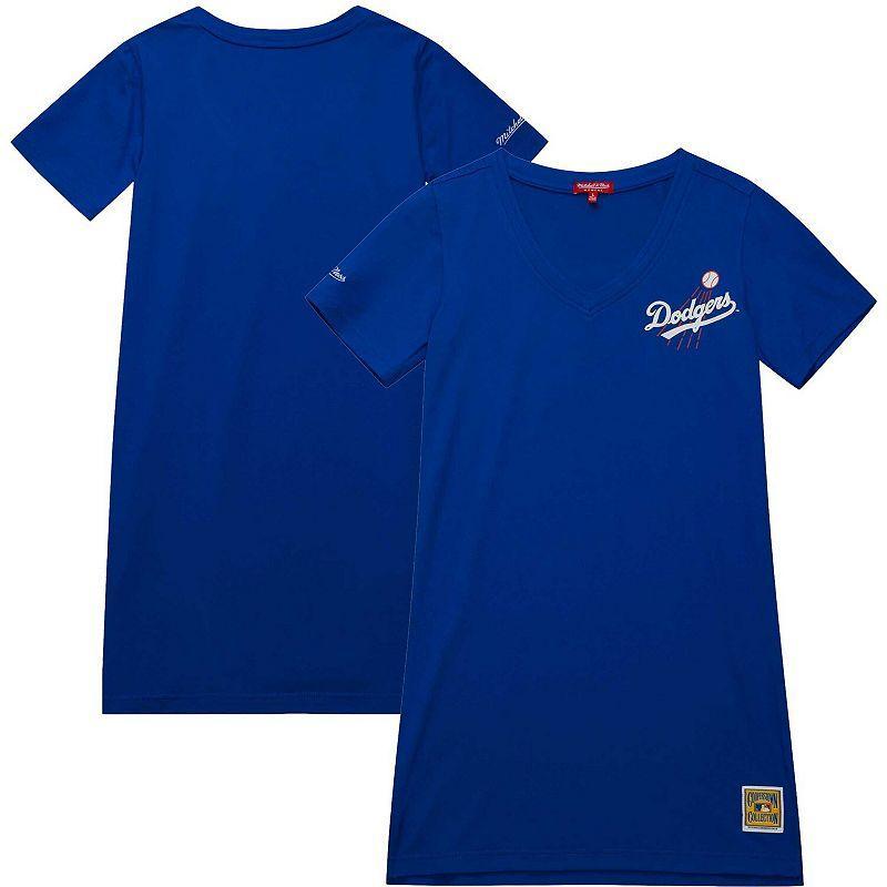 Womens Mitchell & Ness Royal Los Angeles Dodgers Cooperstown Collection V-Neck Dress Product Image