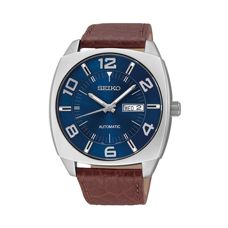 Seiko Mens Recraft Leather Automatic Watch - SNKN37 Brown Product Image